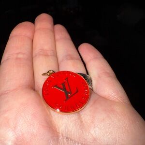 Louis Vuitton Red Logo Pendant